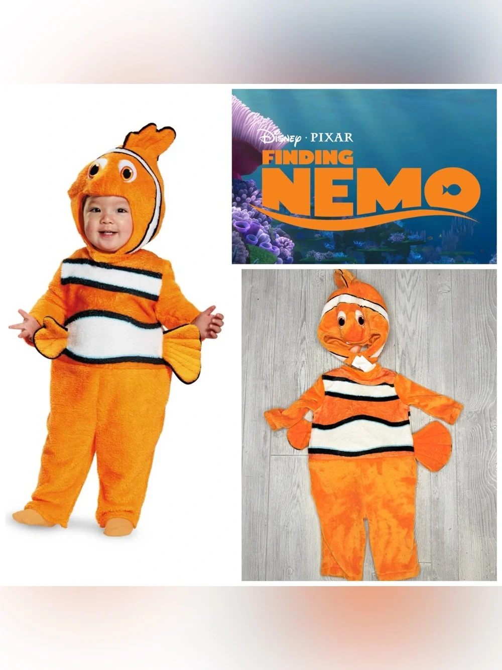 Disney Nemo Prestige Infant Plush Jumpsuit halloween Costume dress up cosplay